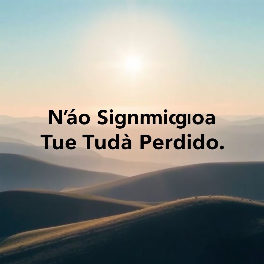 Não Significa Que Tudo Está Perdido