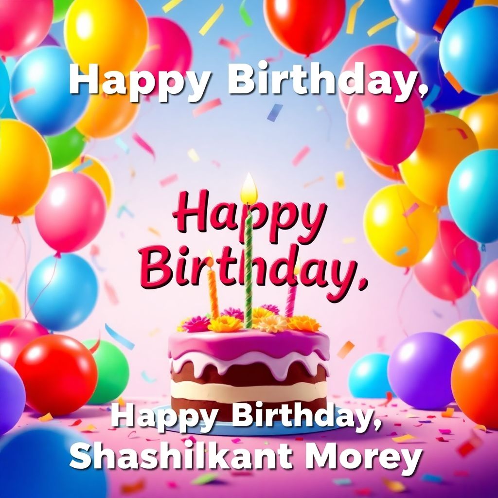 Happy Birthday, Shashikant Morey